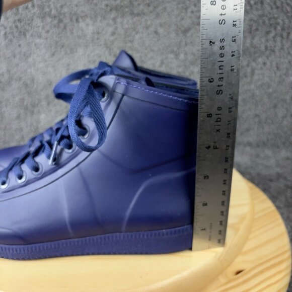 Hunter Original Hi-Top Trainer Shoes Mens Size 8 Purple Rubber Lace Up Sneakers - Picture 5 of 9